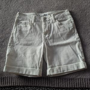 Celebrity Pink Off-White Denim Bermudas